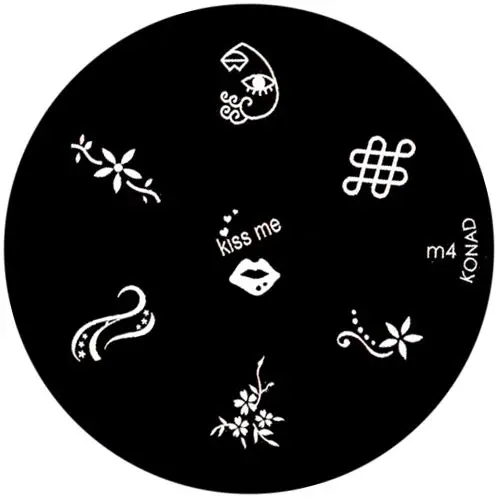 Fém mintalemez nyomdás körömdíszítésre, m4