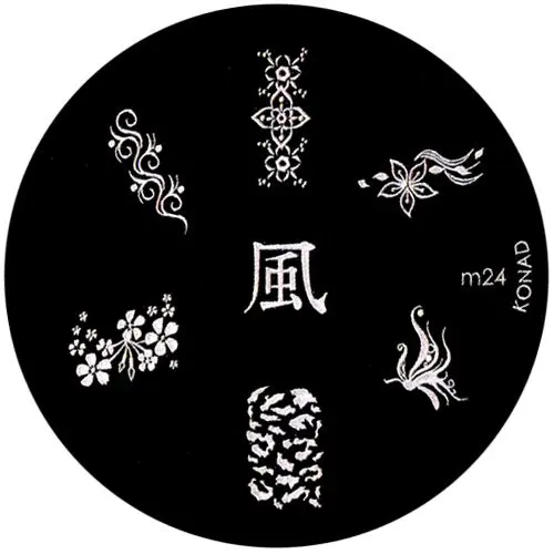 Fémlemez nyomdás körömdíszítéshez, m24