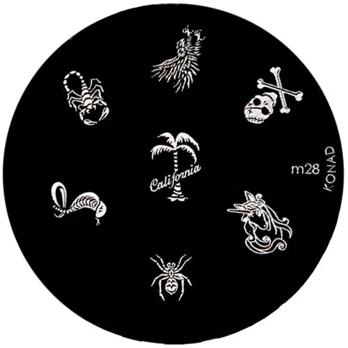 Fém lemez nyomdás körömdíszítéshez, m28