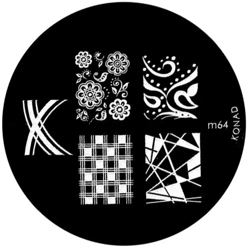 Fém mintakorong nyomdás körömdíszítésre, m64