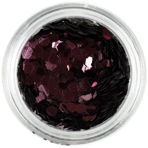 Rózsaszínes barna hatszögek - 3mm