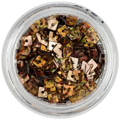 Hologrammos lyukas négyzetek - rézvörös