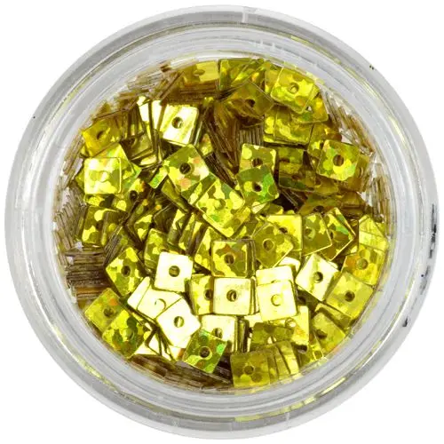 Mélyarany lyukas négyzet - hologrammos