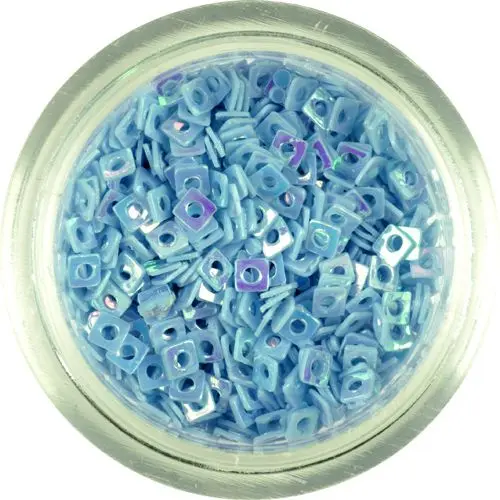 Lyukas kis díszítő négyzetek - világoskék