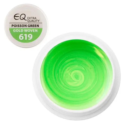 Extra Quality UV zselé - 619 Gold Woven – Poisson Green 5g