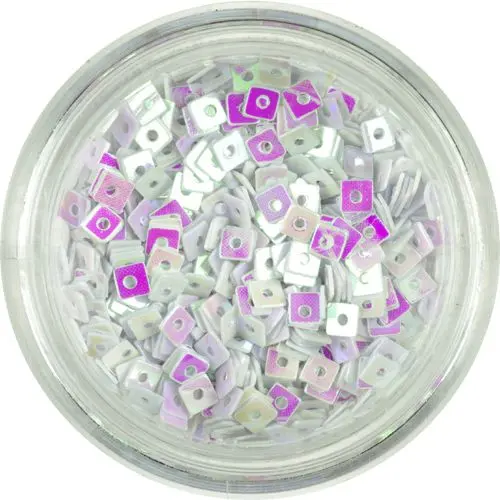 Kis lyukas négyzet - fehér, visszfényes