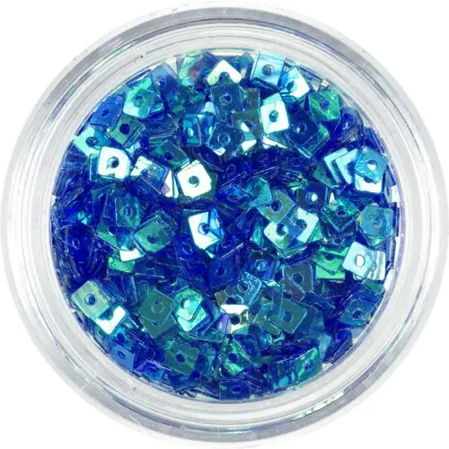 Díszítő lyukas négyzetek - sötétkék