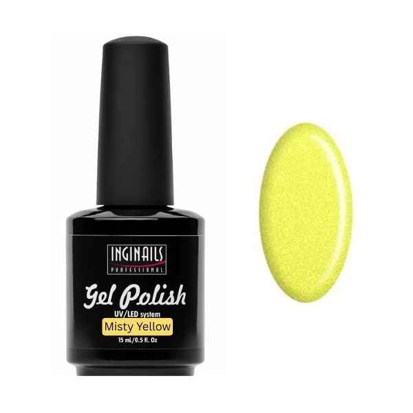 Inginails Misty Yellow 15ml - Soak off gel, 2in1/gél lakk készítés