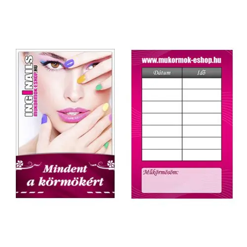 Időpont kártyák - 50db