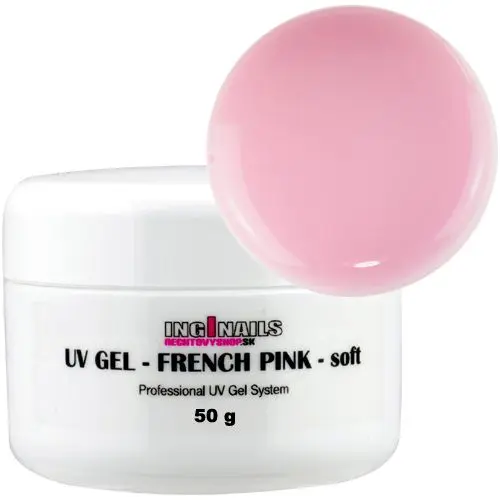 UV zselé Inginails - French Pink Soft, 50g/műköröm építő zselé