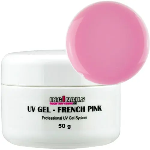 UV zselé Inginails - French Pink 50g/műköröm építő zselé