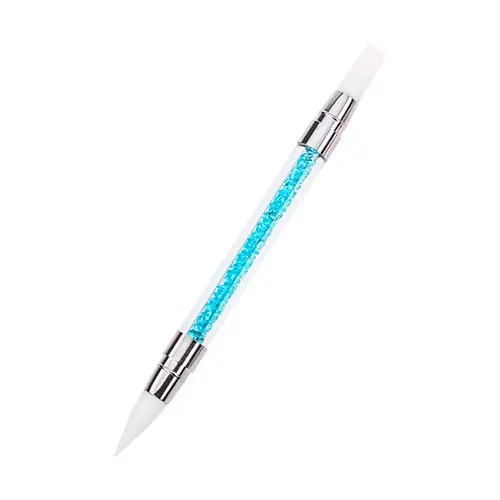 Díszítő toll szilikonból, kék kövekkel