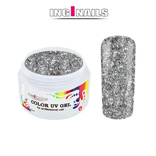 Silver Glitter - 5g színes UV zselé Inginails