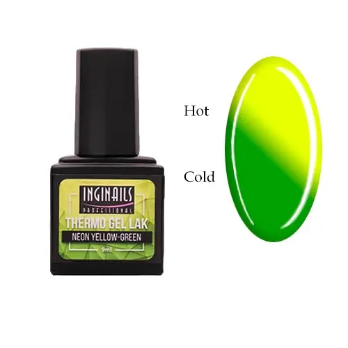 Színes thermo gél lakk Inginails Professional - Neon Yellow-Green