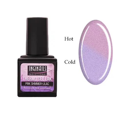Színes thermo gél lakk Inginails Professional - Pink Shimmer-Lilac