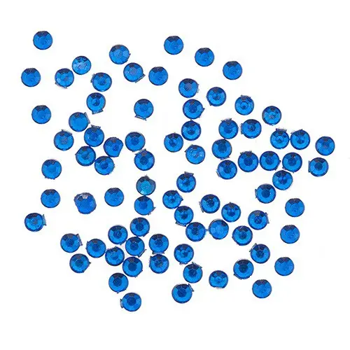 Körömdíszítő kő 1,5mm - 20db, kék színben/strasszkő