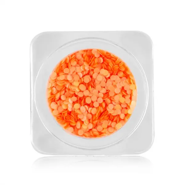 Körömdíszek – kör 1mm, 1-es, neon narancssárga