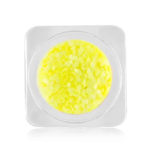 Körömdíszek – kör 1mm, 3-as, neon sárga