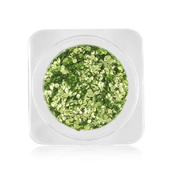 Körömdíszek, kör alakban – világoszöld színben, 5-ös