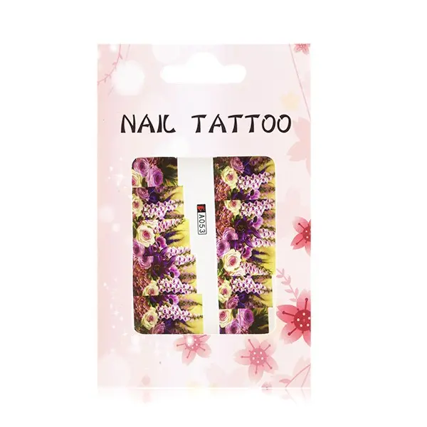 Luxus vizes körömmatrica – Virág – A053 