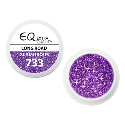 Extra Quality GLAMOURUS színes UV zselé - LONG ROAD 733, 5g