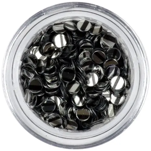 Flitter - ezüst, fekete csíkok