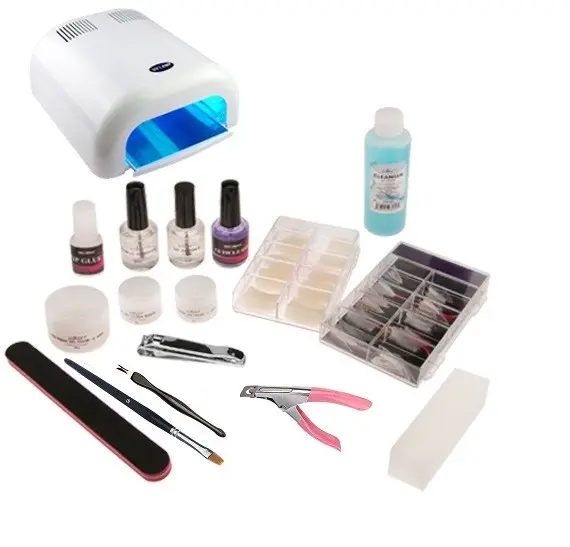 2 - fázisú rendszer - UV Gel Profi 1 készlet , 4 fénycsöves UV lámpa