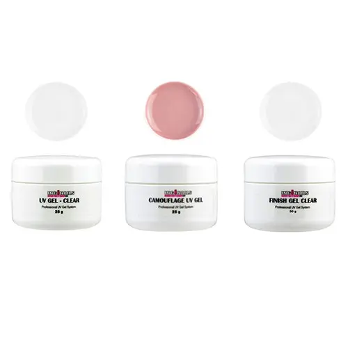 3db-os építő UV zselé szett Inginails 25g