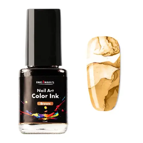 Nail art color Ink 12ml - barna