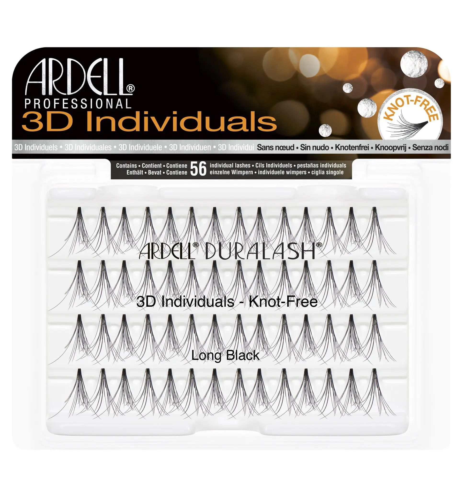 Tincses műszempillák 3D Individuals - Long Black