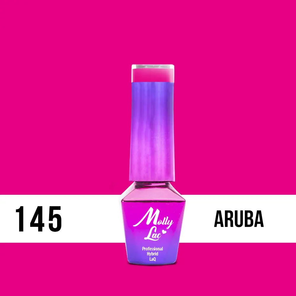 MOLLY LAC gél lakk Flamingo - Aruba 145, 5ml/gél lakk készítés