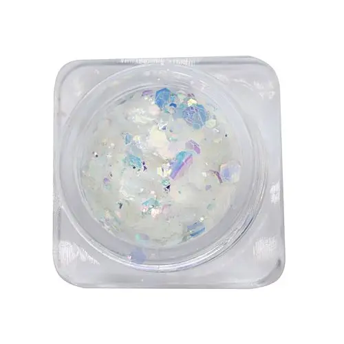 Körömdísz – hatszög - fehér