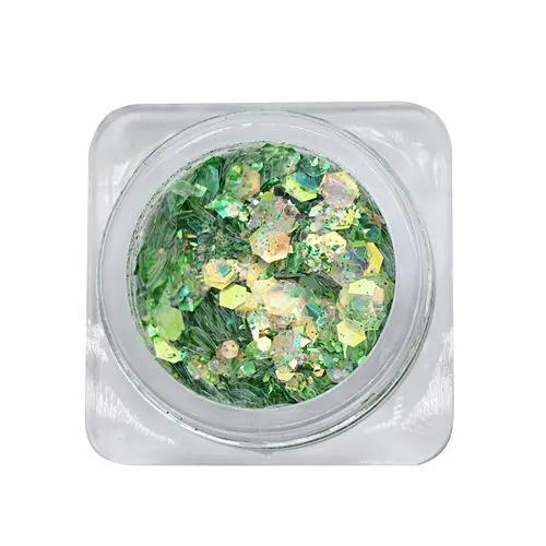 Körömdísz – hatszög - zöld