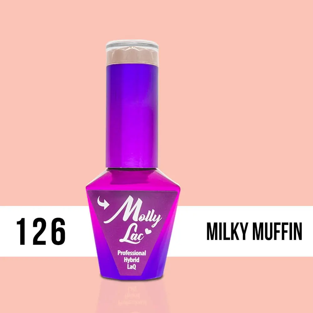 MOLLY LAC UV/LED gél lakk Yoghurt - Milky Muffin 126, 10ml/gél lakk készítés