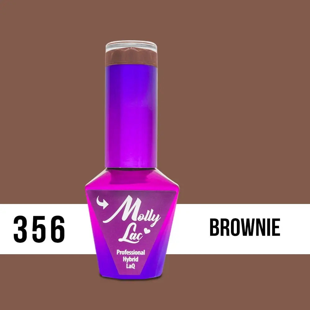 MOLLY LAC UV/LED gél lakk Choco Dreams - Brownie 356, 10ml/gél lakk készítés