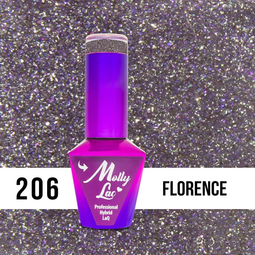 MOLLY LAC UV/LED gél lakk Sensual - Florence 206, 10ml/gél lakk készítés