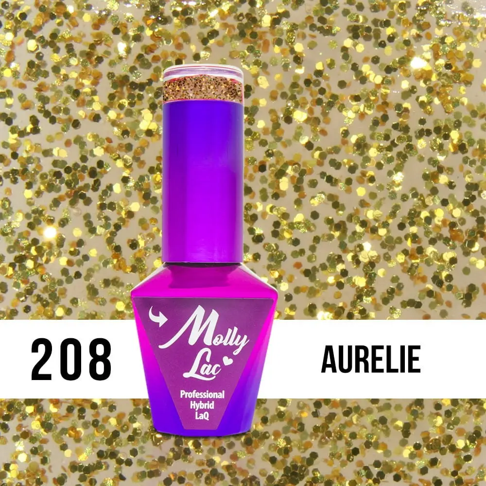 MOLLY LAC UV/LED gél lakk Sensual - Aurelie 208, 10ml/gél lakk készítés