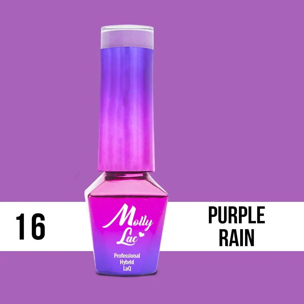 MOLLY LAC UV/LED gél lakk Cocktails and Drinks - Purple Rain 16, 5ml/gél lakk készítés