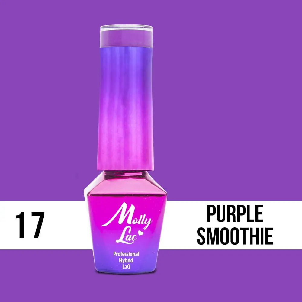 MOLLY LAC UV/LED gél lakk Cocktails and Drinks - Purple Smoothie 17, 5ml/gél lakk készítés