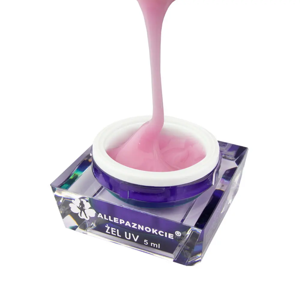 UV zselé körmökre - Jelly Cotton Pink, 5ml/műköröm építő zselé