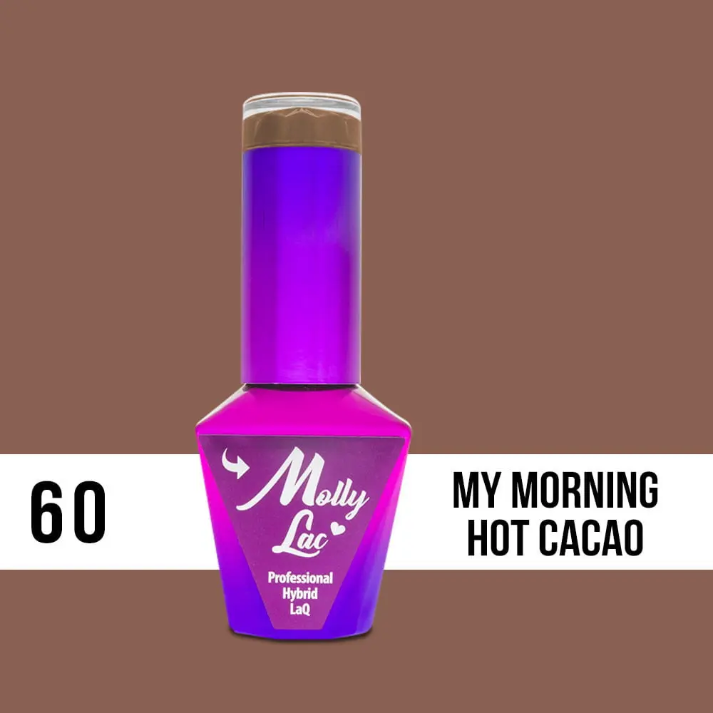 MOLLY LAC UV/LED gél lakk Delicate Woman - My Morning Hot Cacao 60, 10ml/gél lakk készítés