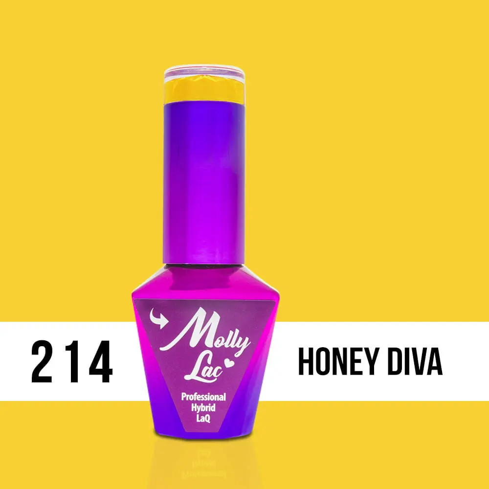 MOLLY LAC UV/LED gél lakk Obsession - Honey Diva 214, 10ml/gél lakk készítés