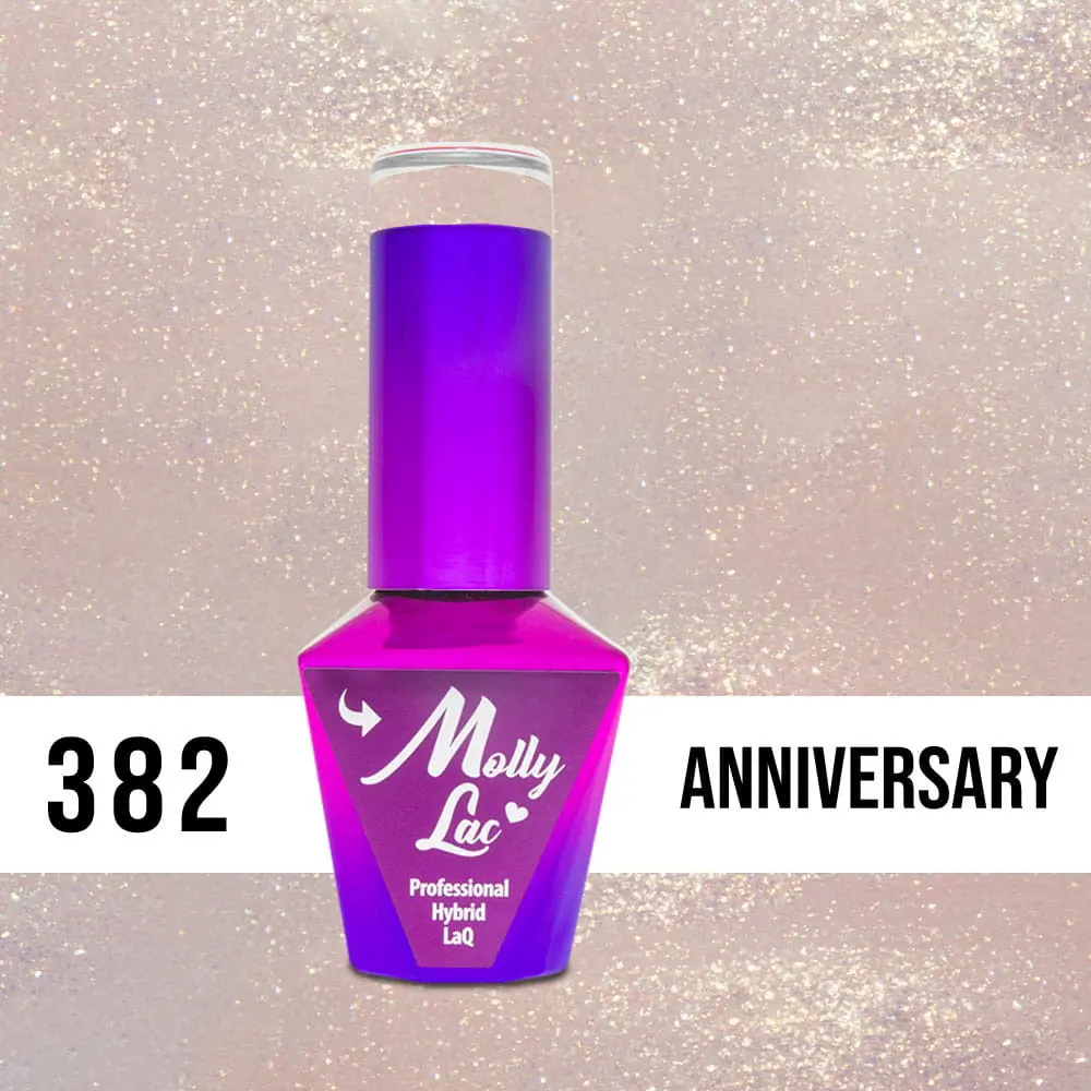 MOLLY LAC UV/LED gél lakk Wedding Dream and Champagne  - Anniversary 382, 10ml/gél lakk készítés
