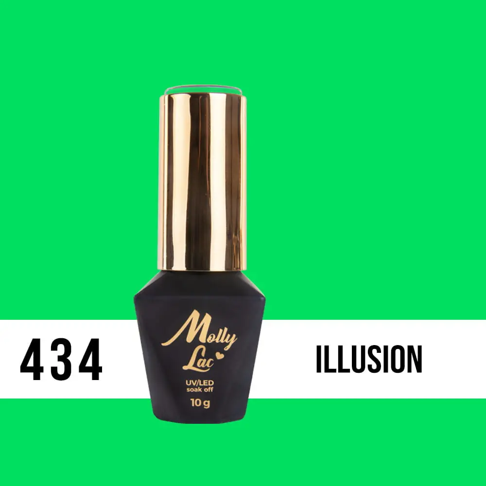 Gél lakk, UV/LED Molly Lac - Illusion 434, 10ml/gél lakk készítés