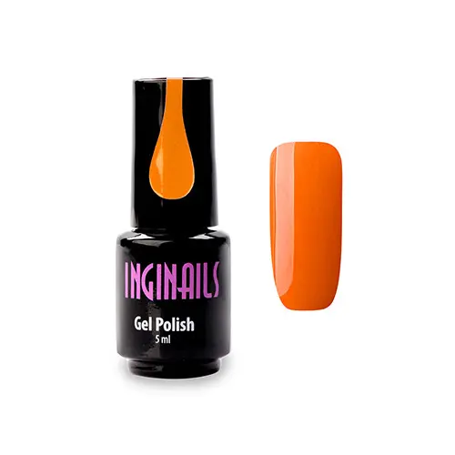 Színes gél lakk Inginails Neon Mandarine 005, 5ml/gél lakk készítés