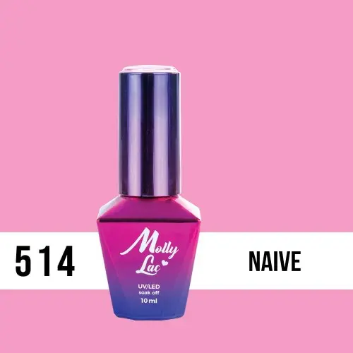 MOLLY LAC UV/LED gél lakk Miss Iconic - Naive 514, 10ml