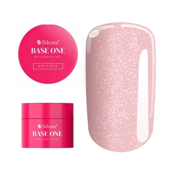 UV körömépítő zselé Silcare Base One Gel – Shimmer Misty Rose, 50g