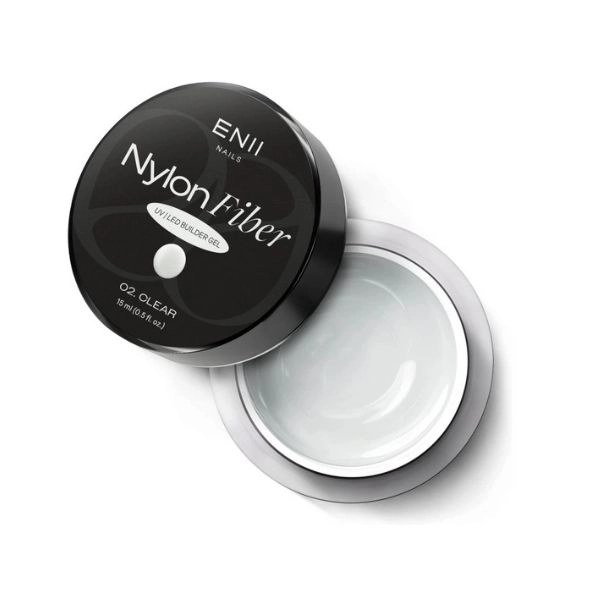 Építő UV/LED zselé ENII Nylon Fiber Gel 02 Clear, 15ml