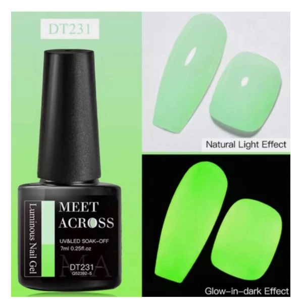 UV/LED gél lakk Glow in the Dark Candy Gel DT231, 7ml