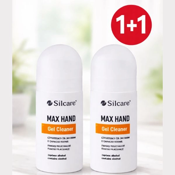 Fertőtlenítő antibakteriális gél Silcare - MAX HAND, 60ml - 1+1 INGYENES AKCIÓ